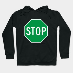 Green Stop Sign Hoodie